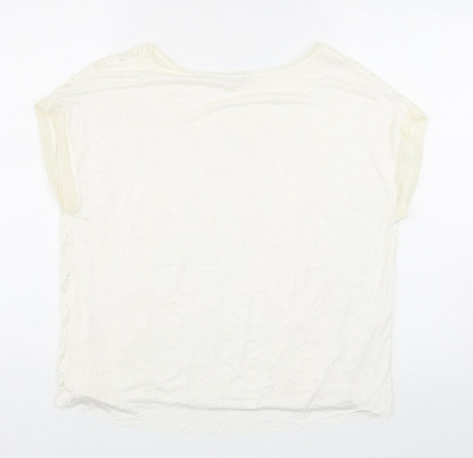 Womens UK Size S Zara Ivory Basic Blouse