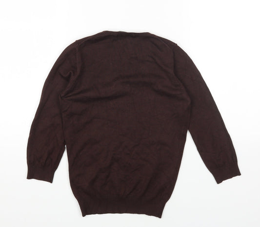 Womens UK Size 8 Marks and Spencer Brown Pullover Jumper