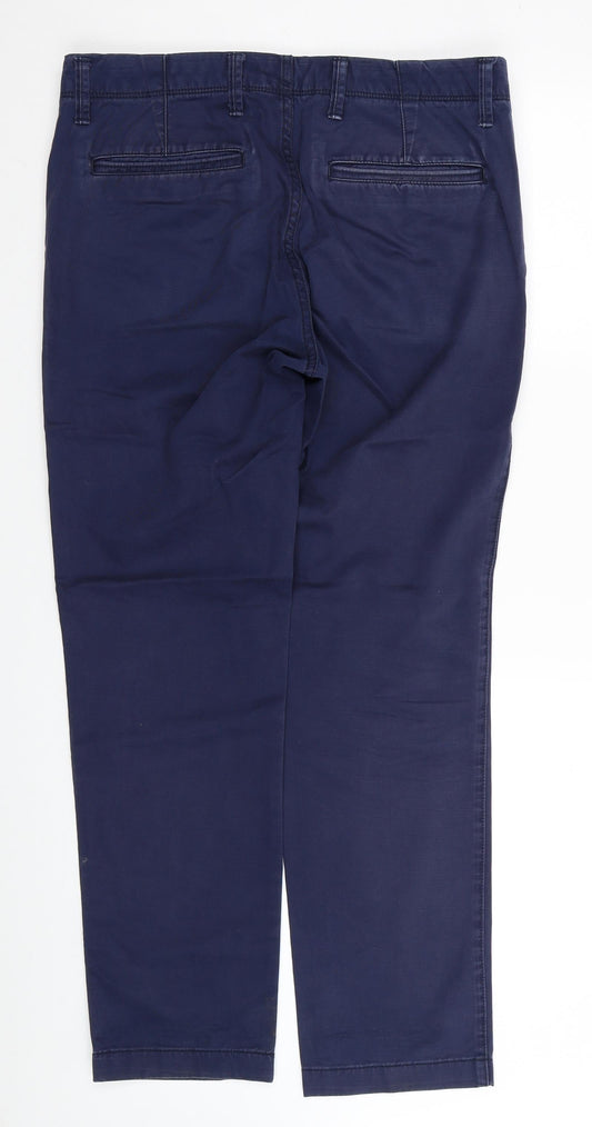 Gap Womens Blue Cotton Straight Jeans Size 32 in L30 in Slim Zip