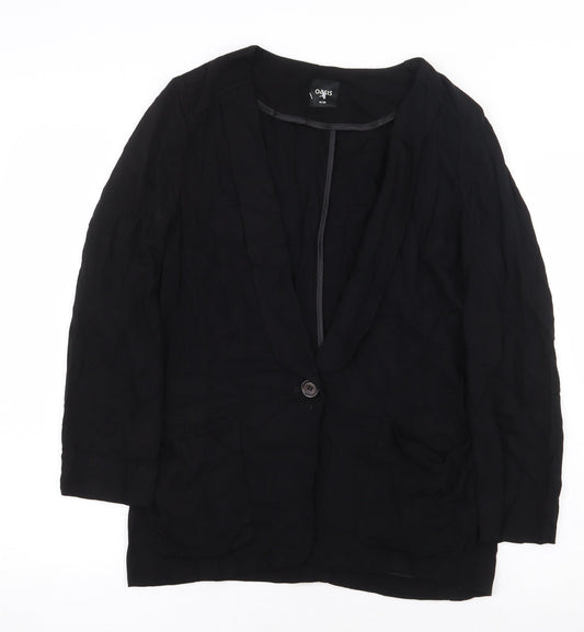 Womens UK Size 10 Oasis Black Jacket