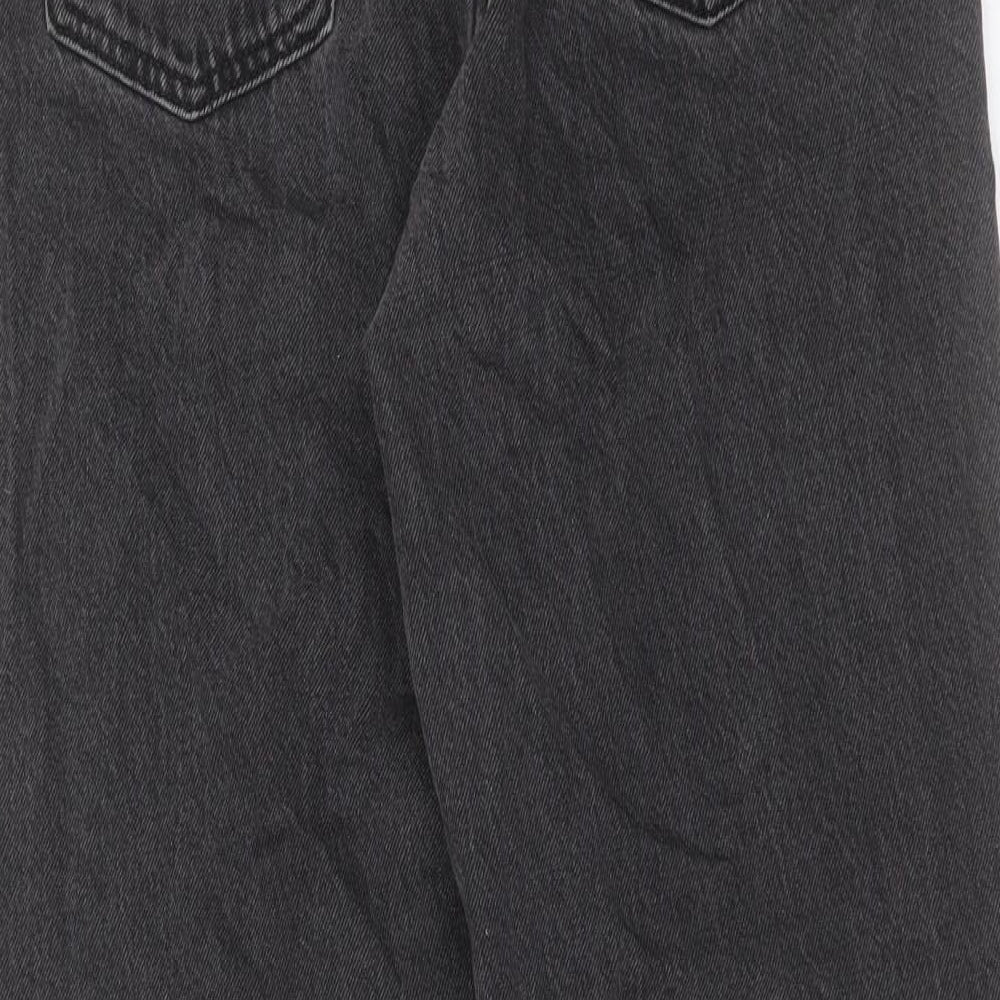 M&Co Womens Black Cotton Straight Jeans Size 26 in L29 in Regular Button