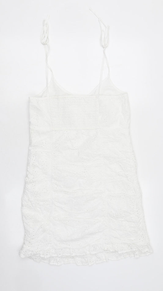 Hollister Womens White Polyester Bodycon Size M Sweetheart Pullover