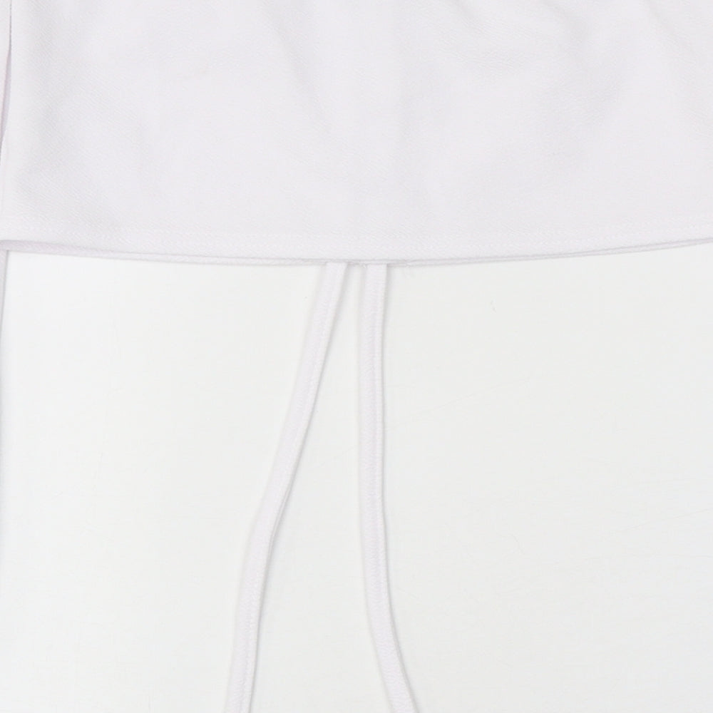 Womens UK Size 8 PRETTYLITTLETHING White Cropped Blouse