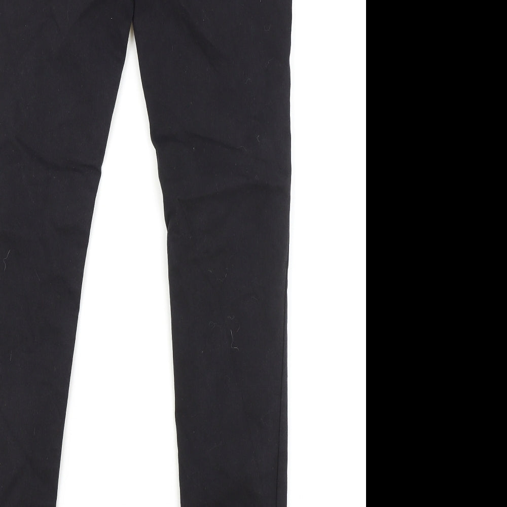 Primark Womens Black Cotton Skinny Jeans Size 6 L28 in Regular Zip