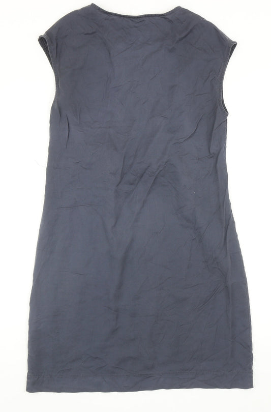 Thought Womens Grey Lyocell Shift Size S V-Neck Pullover
