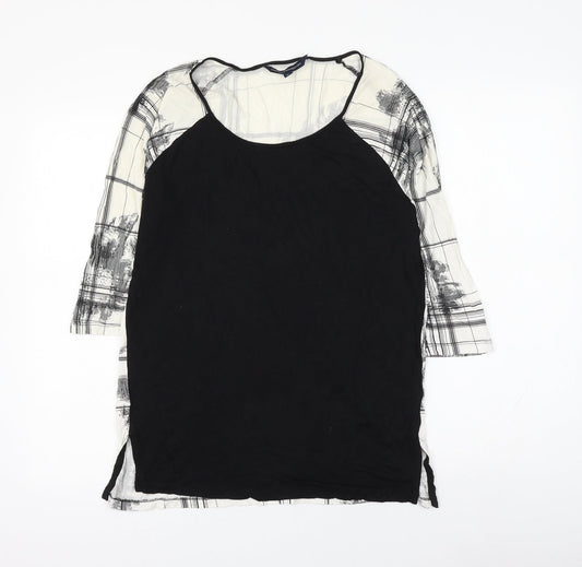 Womens UK Size XS French Connection Black Basic Blouse