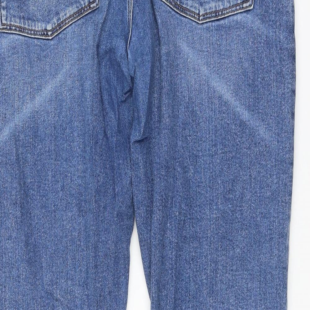 ASOS Womens Blue Cotton Straight Jeans Size 36 in L32 in Regular Zip