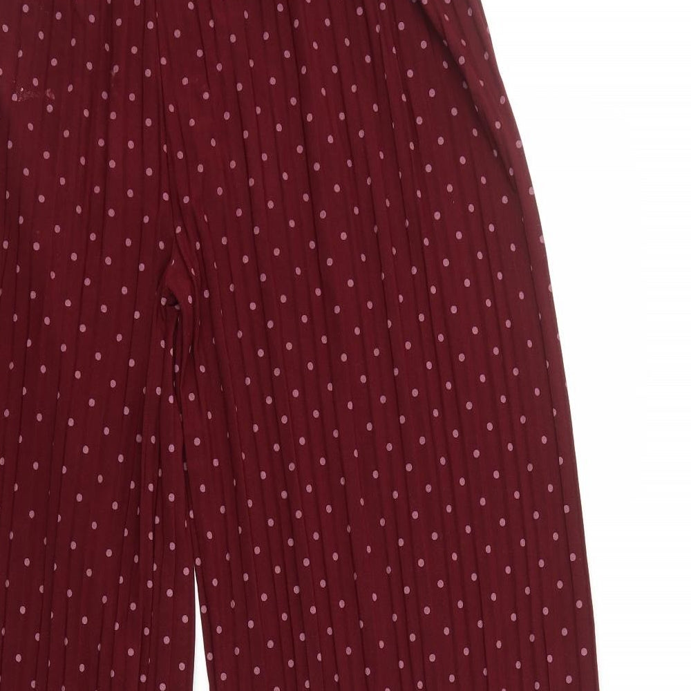 Womens UK Size 10 Preworn Regular Fit Red Trousers