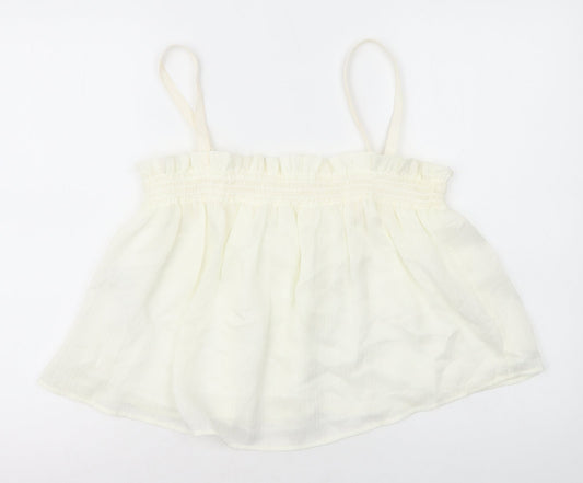 Womens UK Size M Mango White Camisole T-Shirt