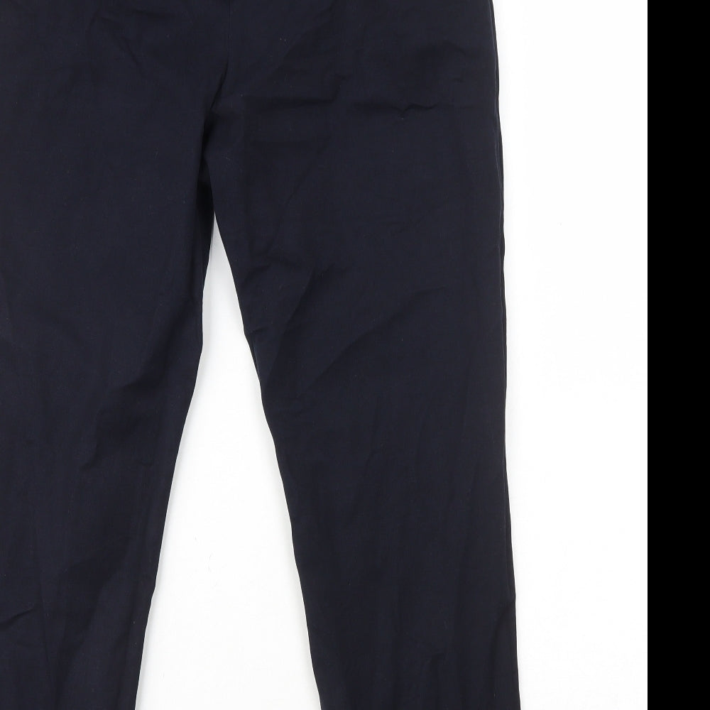 Womens UK Size 14 Marks and Spencer Regular Fit Dress Pants Blue Trousers