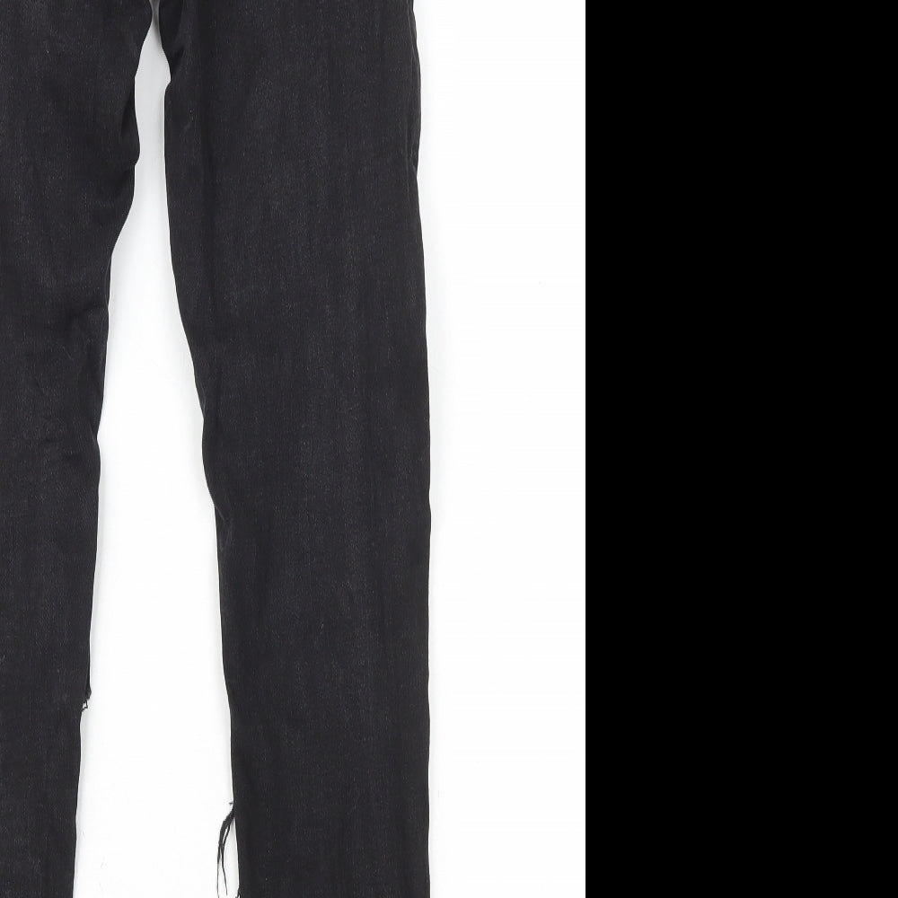 Primark Womens Black Cotton Skinny Jeans Size 6 L27 in Regular Zip