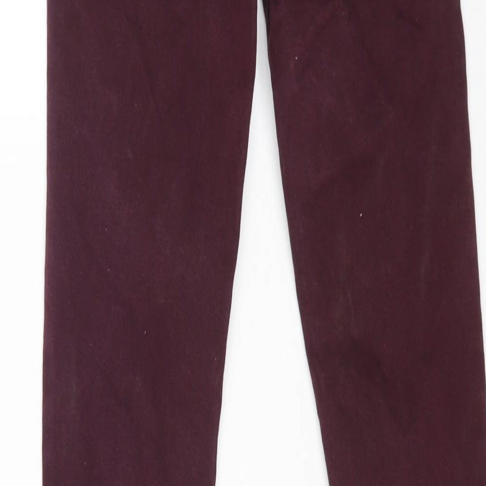 Zara Womens Purple Cotton Skinny Jeans Size 6 L29 in Regular Zip