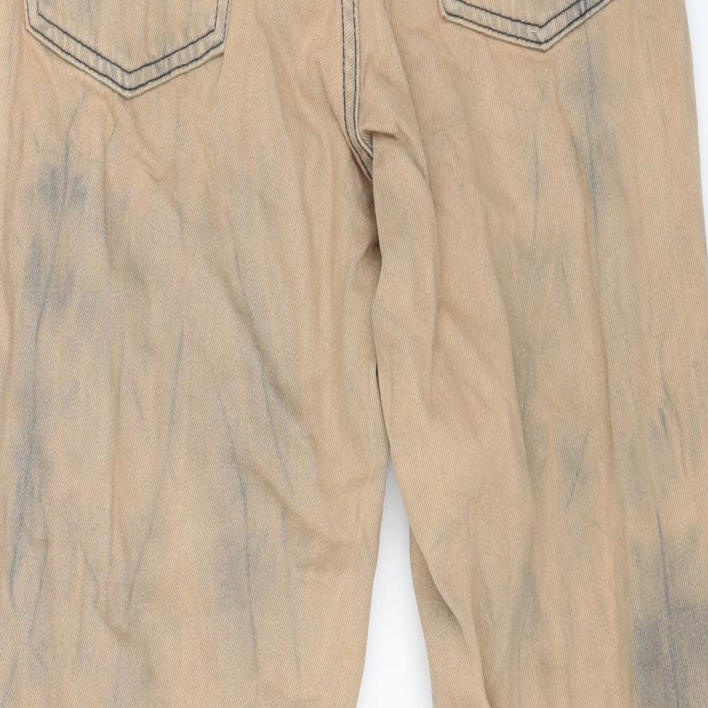 Mens UK Size 28 in Topshop Regular Fit Straight Orange Jeans