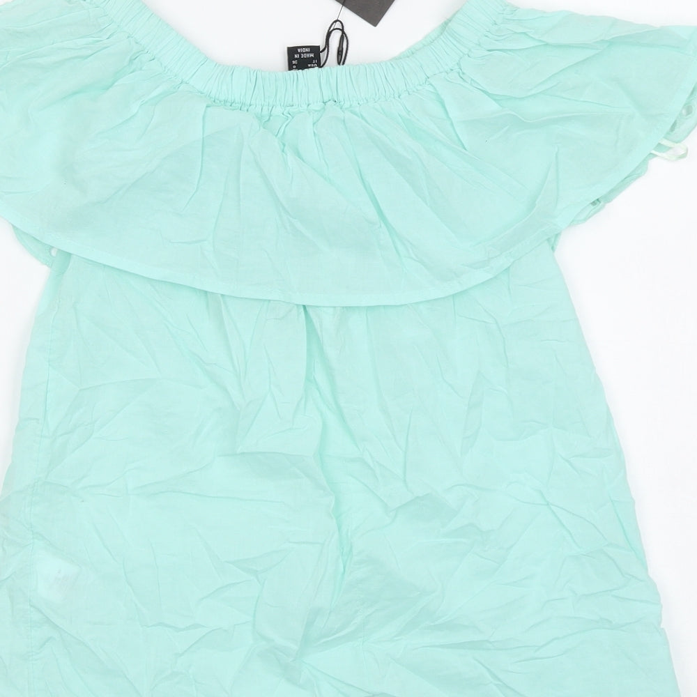 Womens UK Size 4 Atmosphere Blue Basic Blouse