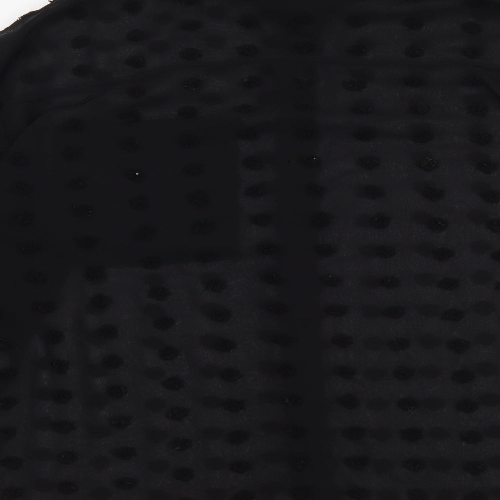 Womens UK Size 8 ASOS Black Basic Button-Up