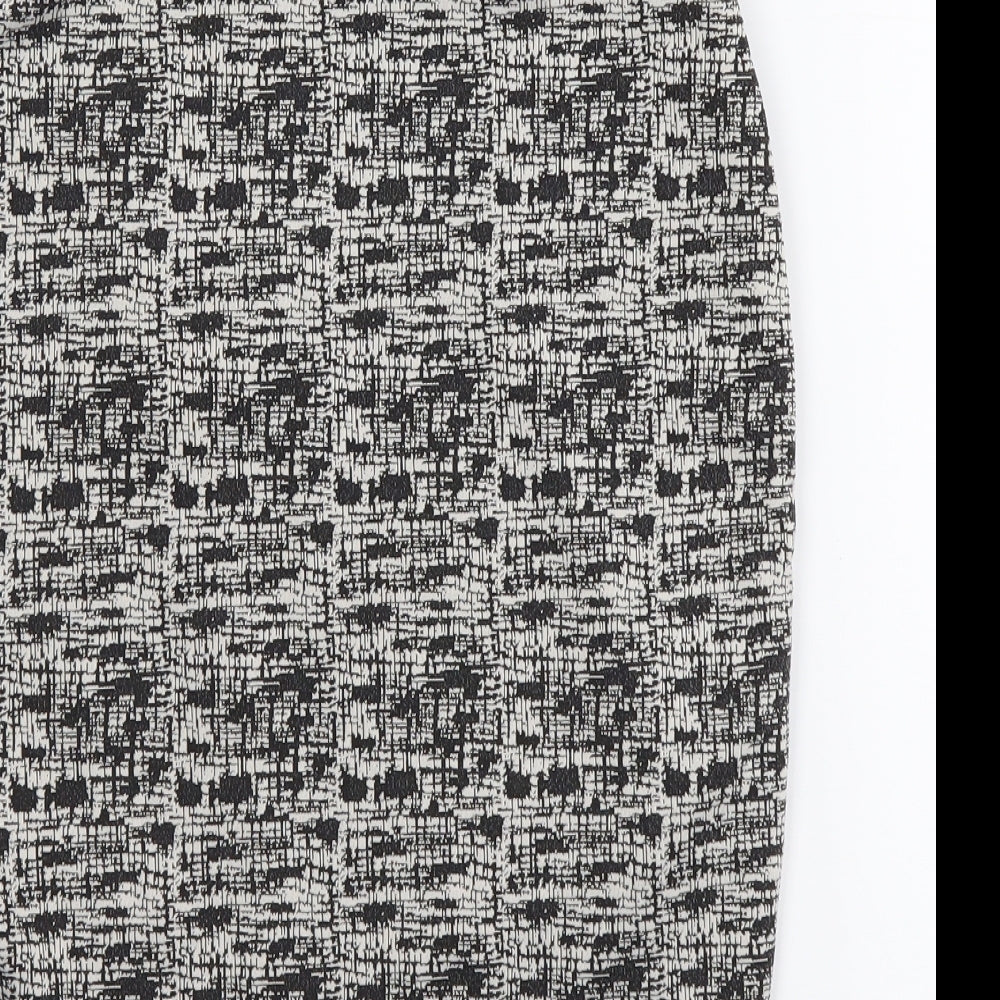 Miss Selfridge Womens Black Geometric Polyester Mini Skirt Size 6