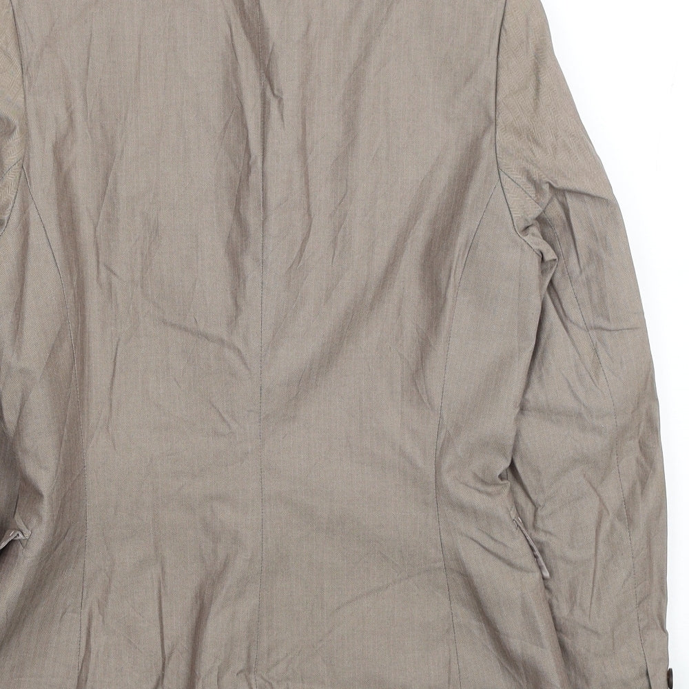 Mexx Womens Beige Cotton Jacket Suit Jacket Size 12 - Shoulder Pads