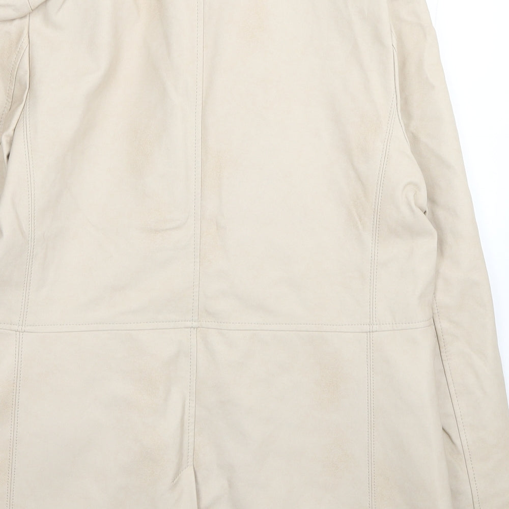 Lys Noir Womens Beige Overcoat Jacket Size XL Buckle