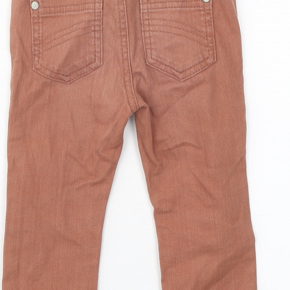 Urban Baby Brown 100% Cotton Capri Jeans Size 12-18 Months Zip