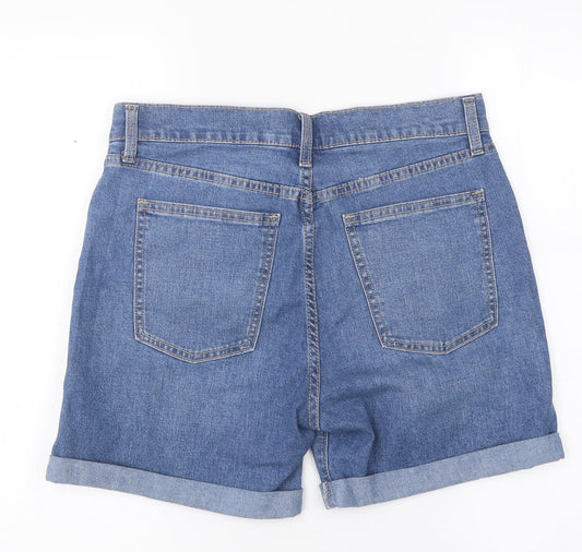 Gap Mens Blue Cotton Biker Shorts Size 28 in L10 in Regular Zip