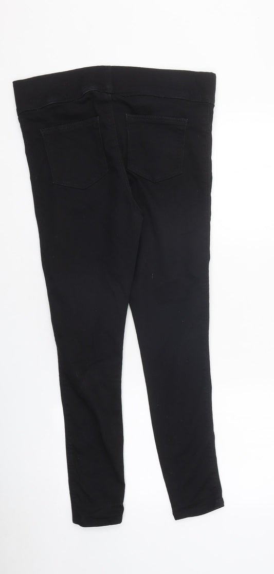 Very Womens Black 100% Cotton Flared Jeans Size 14 L28 in Regular