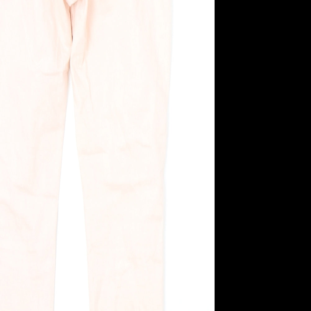 Womens UK Size 8 Blue 73 Regular Fit Skinny Pink Jeans