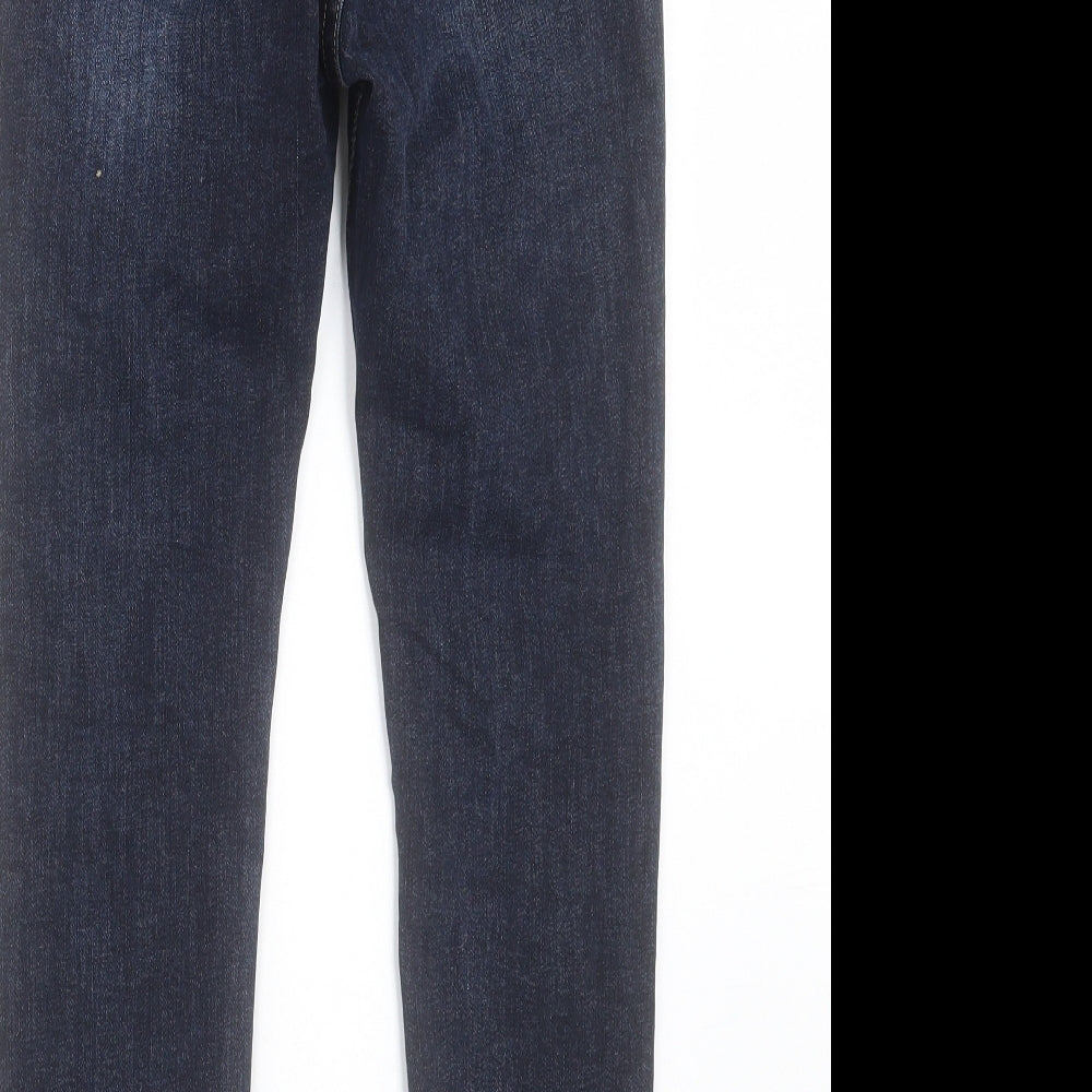 Womens UK Size 28 in Preworn Regular Fit Skinny Blue Jeans