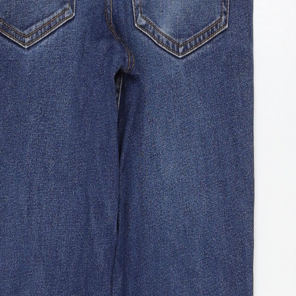 Cotton Traders Womens Blue Cotton Straight Jeans Size 32 in L27 in Regular Zip