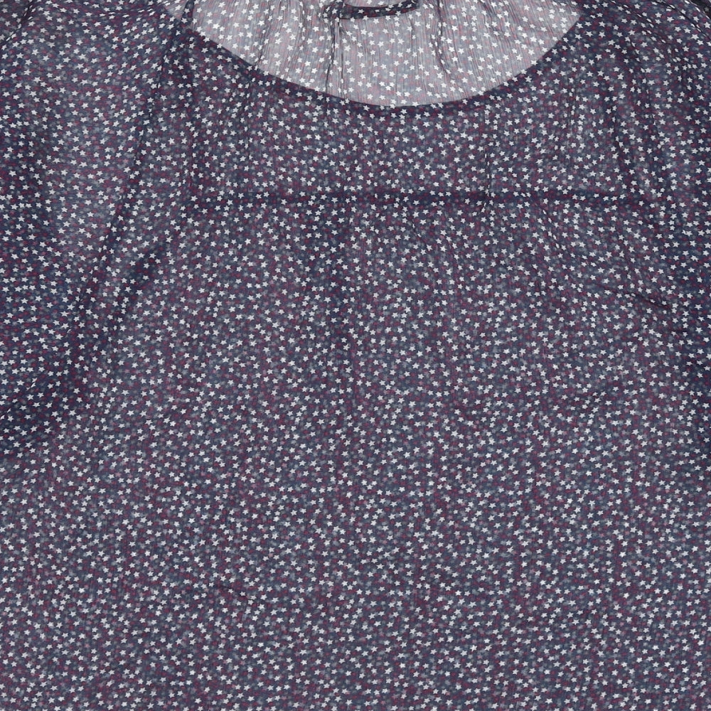 Womens UK Size M Soaked in Luxury Blue Basic Blouse