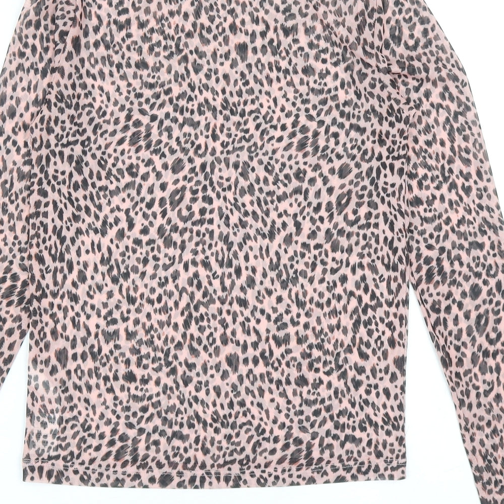 Womens UK Size 6 New Look Pink Basic T-Shirt