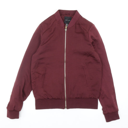 Womens UK Size 4 New Look Purple Bomber Jacket