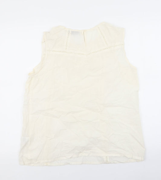 Womens UK Size 14 Amaryllis Ivory Basic Tank