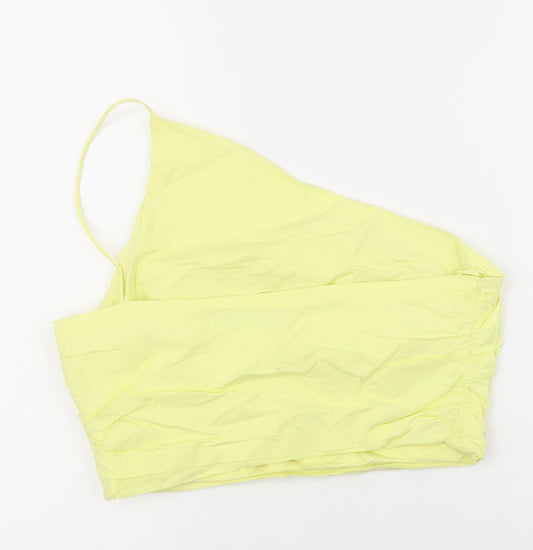 Womens UK Size L Zara Yellow Cropped Tank