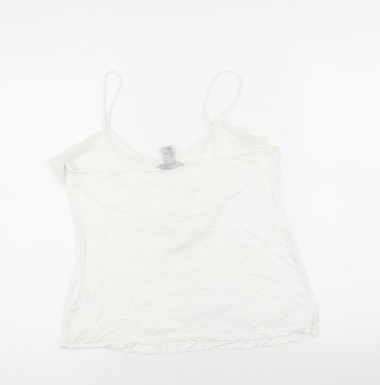 Womens UK Size L H&M White Basic Tank
