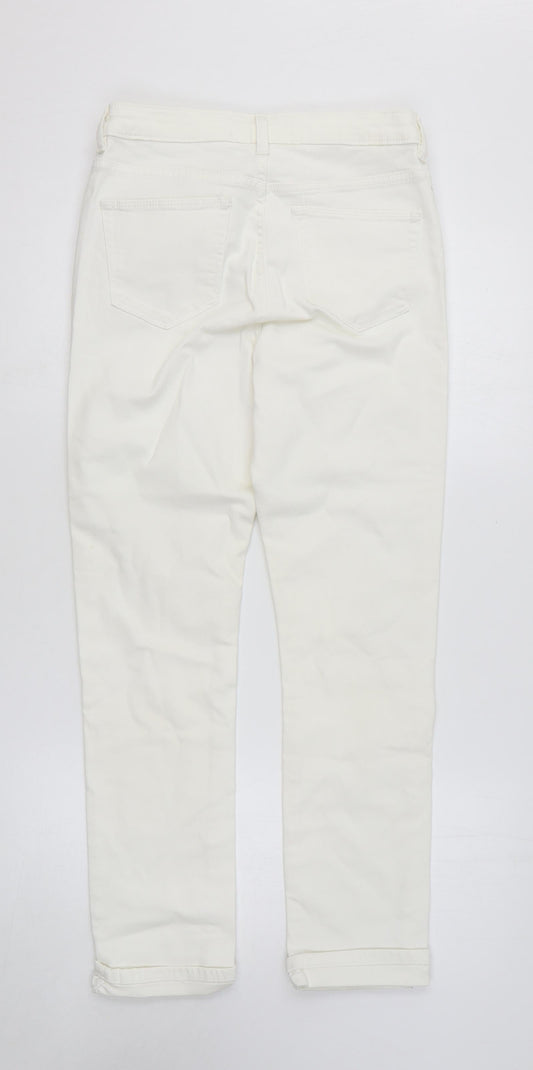 Womens UK Size 8 Wallis Regular Fit Skinny White Jeans