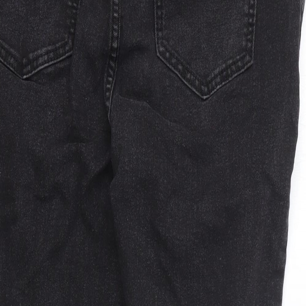 Boohoo Womens Black Cotton Skinny Jeans Size 10 L25 in Regular Button