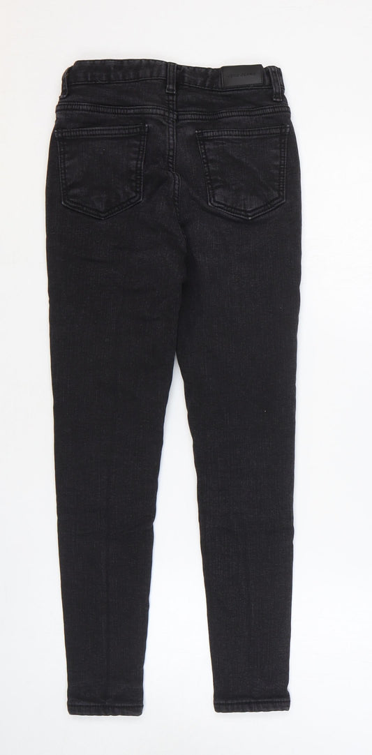 Womens UK Size 25 in Preworn Regular Fit Skinny Black Jeans
