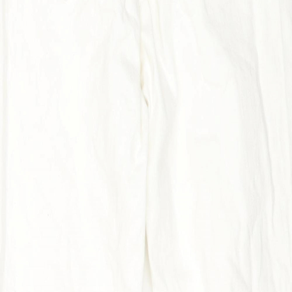 Womens UK Size 8 Marks and Spencer Regular Fit Tapered White Jeans