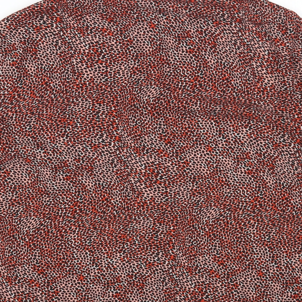 Primark Womens Multicoloured Geometric Polyester Basic Button-Up Size 10 Collared