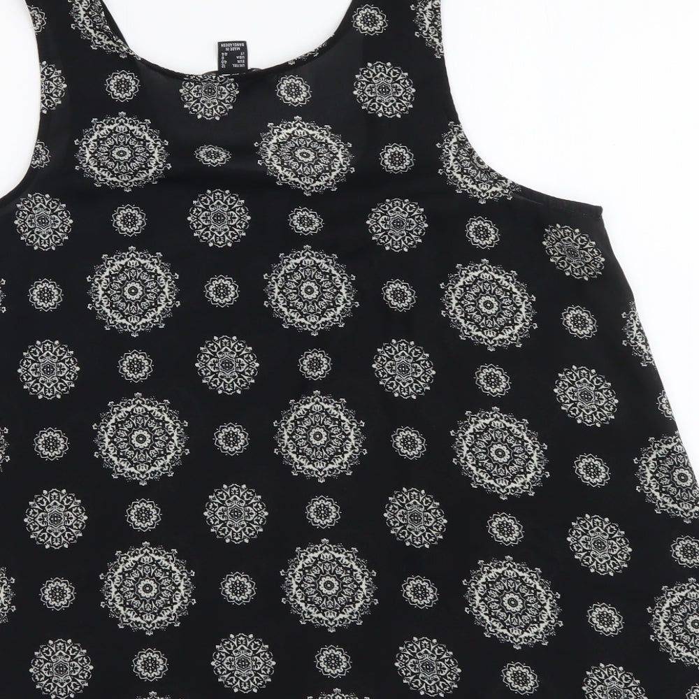 Womens UK Size 12 Atmosphere Black Basic Tank