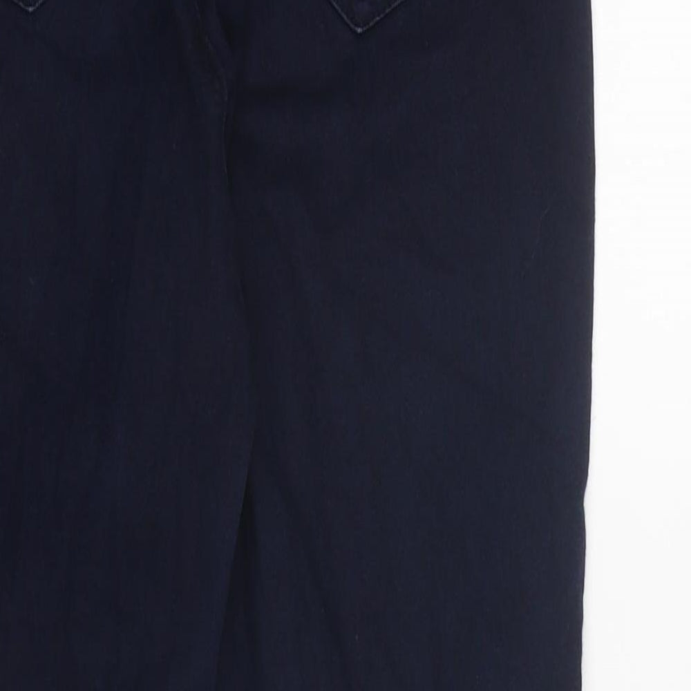 Oasis Womens Blue 100% Cotton Straight Jeans Size 8 L28 in Regular Zip