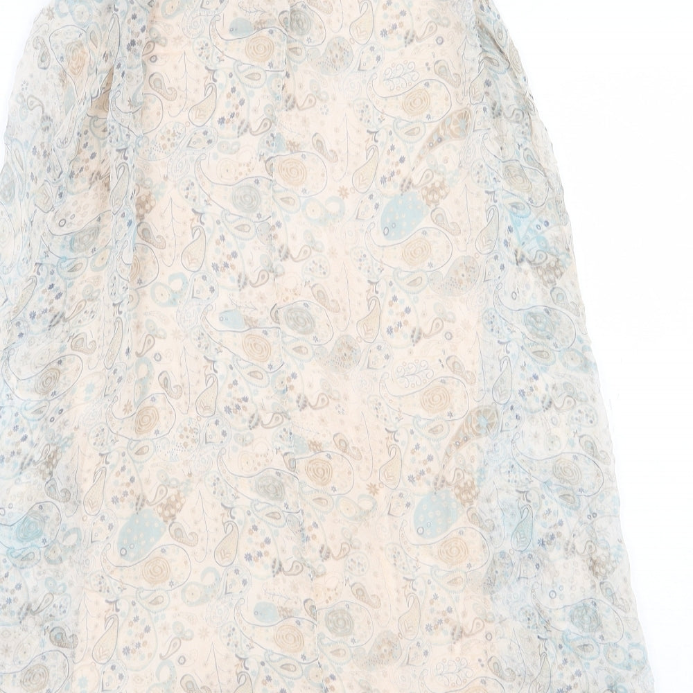 Made in Italy Womens Multicoloured Paisley Viscose Mini Size 6 Scoop Neck Pullover