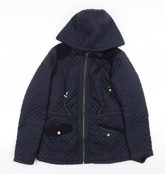 Womens UK Size 8 F&F Blue Rain Coat