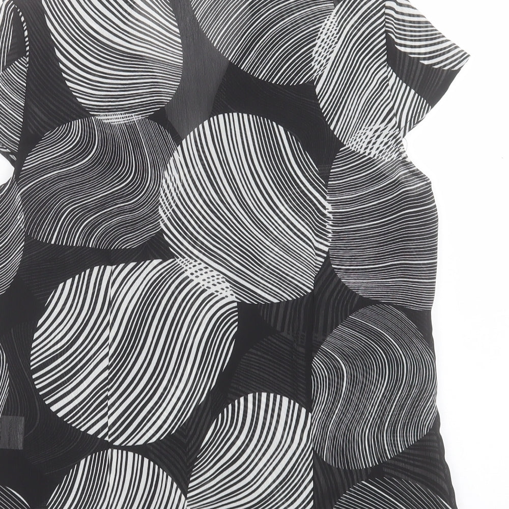 Womens UK Size 12 Per Se Black Basic T-Shirt