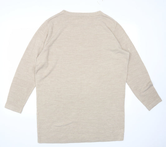 Womens UK Size 22 South Beige Pullover Jumper
