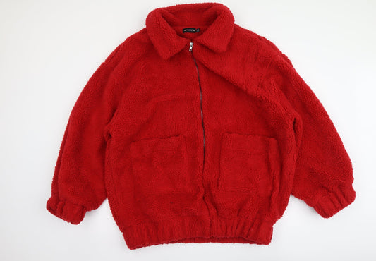 Womens UK Size 10 PRETTYLITTLETHING Red Jacket