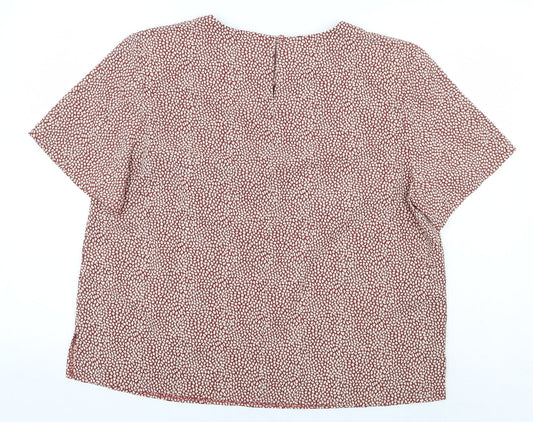 Womens UK Size 16 Debenhams Red Basic Blouse