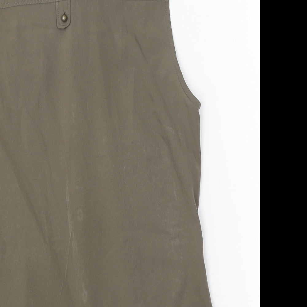 Womens UK Size S VERO MODA Green Basic Button-Up