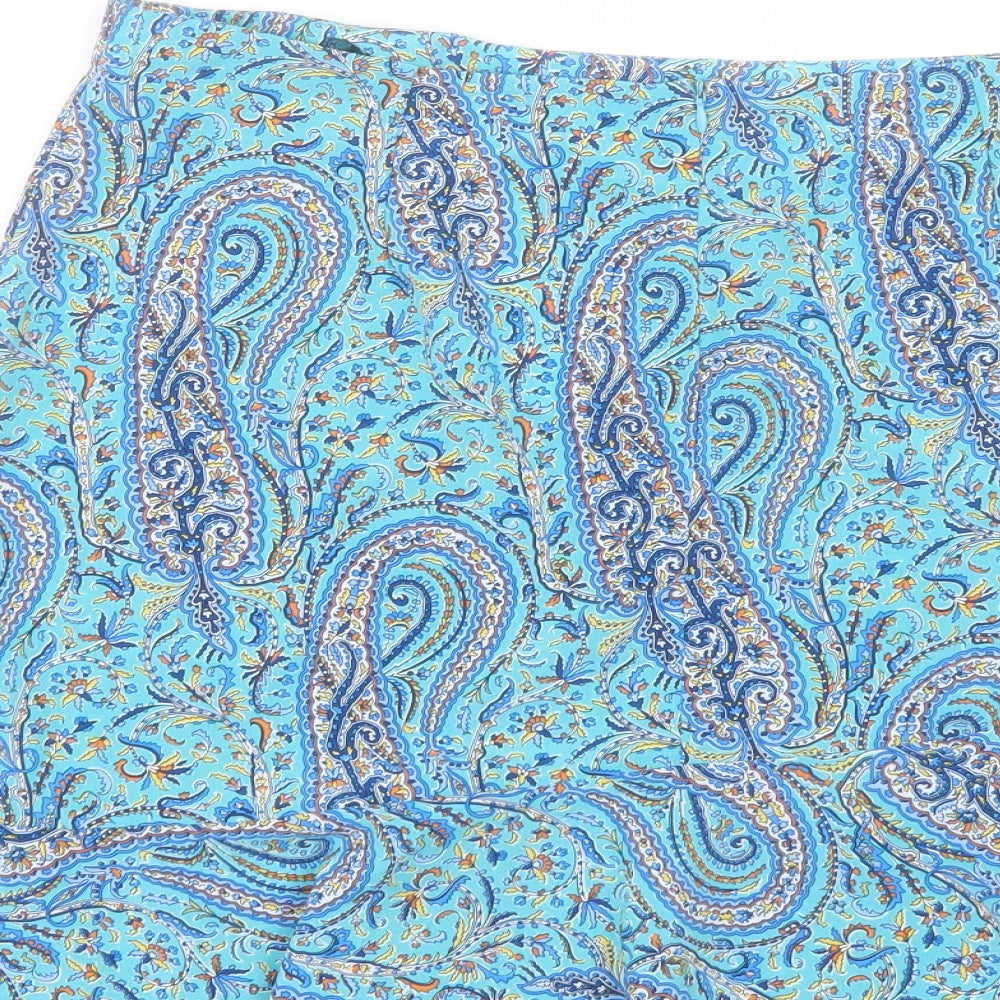 Papaya Womens Red Geometric Polyester A-Line Skirt Size 16 Zip