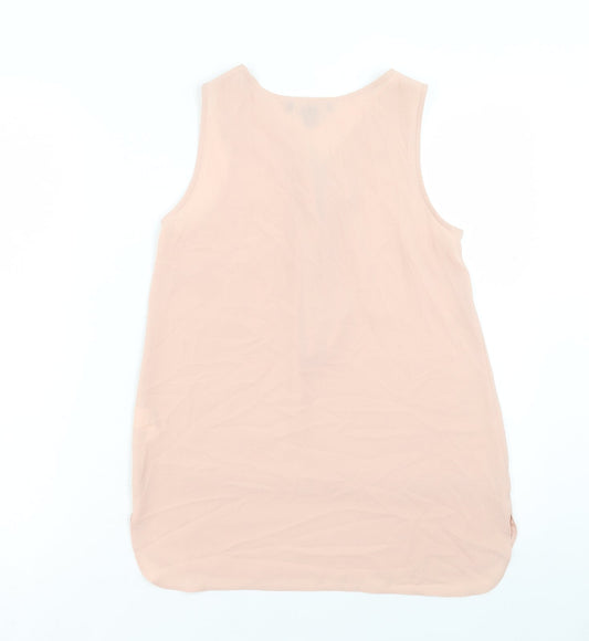 Atmosphere Womens Pink Polyester Basic Tank Size 8 V-Neck